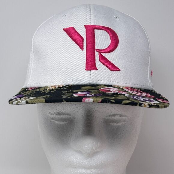 Visionary Baseball Hat Cap Floral Flowers Three Ds 6 Panel Snapback White - Picture 2 of 12